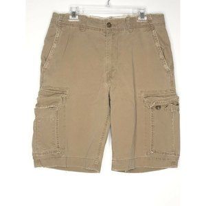 American Eagle Outfitters Cargo Shorts Brown Khaki Pockets VTG